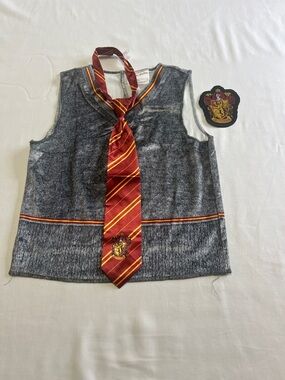 Warner Bros. Gryffindor-Inspired Vest & Tie Costume Set - Red, Gold, Gray
